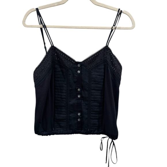 Anthropologie Natasha Eyelet Embroidered Cami In Black - Picture 3 of 5